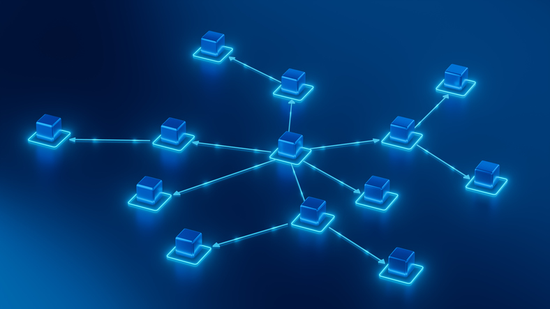 Zero Trust Network Access illustration showing secure connected nodes in a digital network structure